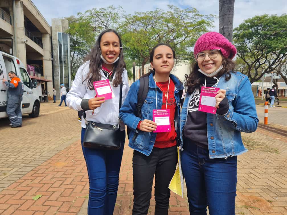 Estudantes finalistas que participaram da fase presencial da Olimpíada de História