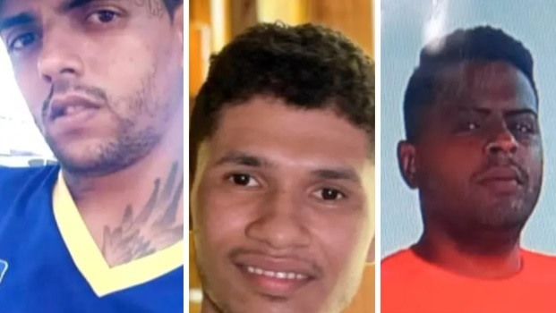 Da esq. para direita: Lucas Barcelos de Deus, Higor Pereira Melo e Jocivan Ferreira Gonçalves foram assassinados em Palmas