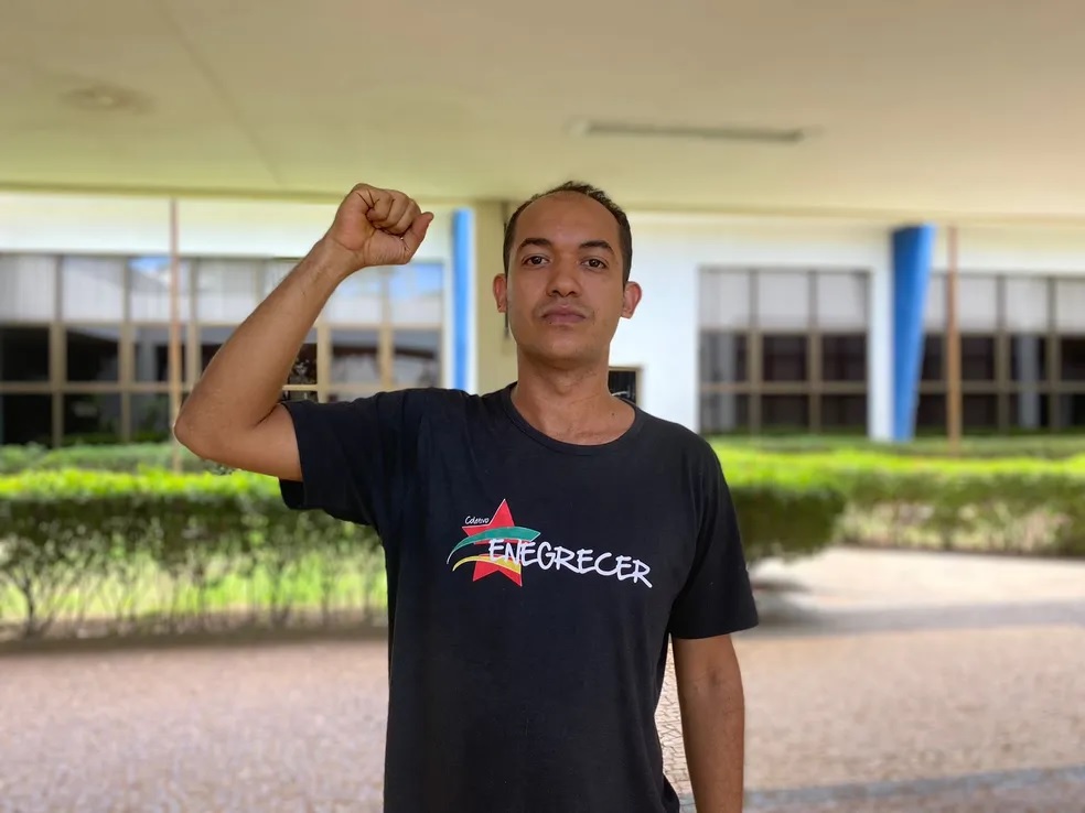 Diego Panhussatti é membro do Enegrecer no Tocantins — Foto: Letícia Queiroz 